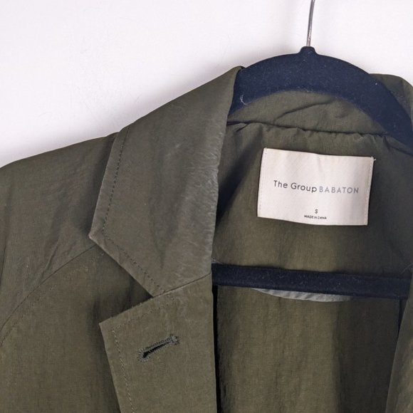 Aritzia babaton Skylar trench coat moss green size small - Picture 11 of 13